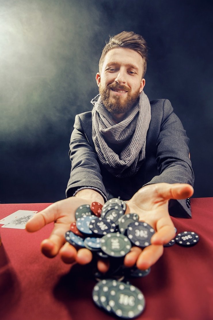 Live blackjack studio with multiple camera feeds